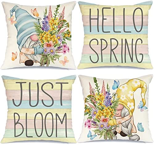 Spring Market Pillow Cover, Easter Pillow Cover, Spring Pillow